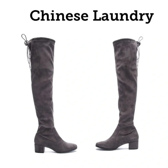 Chinese Laundry Mystical Over-The-Knee Boots Gunmetal - 6M - Picture 1 of 11